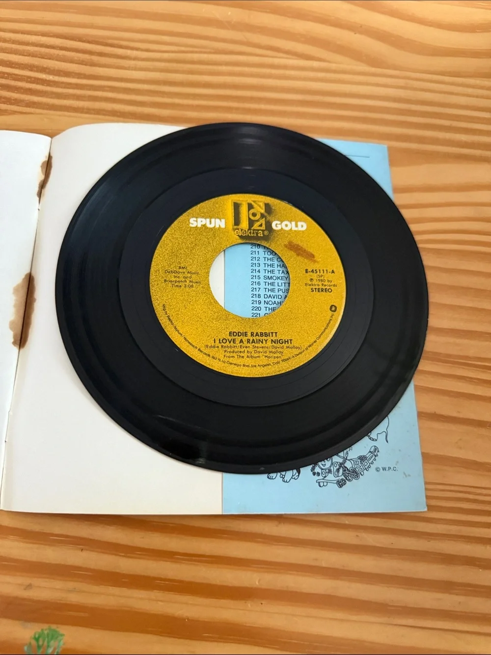 Vintage Little Golden Book Seven Little Postmen + Bonus Eddie Rabbitt 45 Record